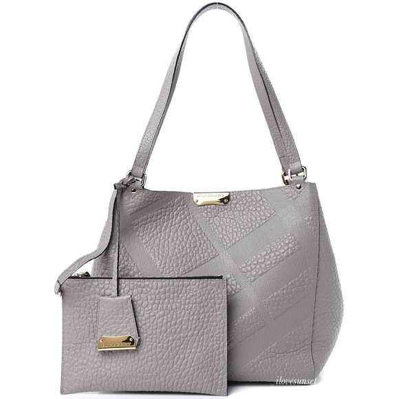 Burberry Handbags - {Burberry} Signature Grain Check Embossed Tote
